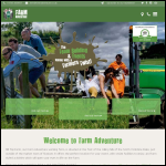 Screen shot of the Farm Adventure Ltd website.