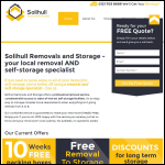 Screen shot of the Solihull Removals & Storage website.