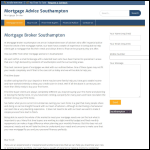 Screen shot of the Mortgage Advice Southampton website.