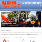 Screen shot of the NPH Hire N Sales Ltd website.