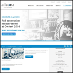 Screen shot of the Alicona UK Ltd website.