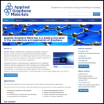 Screen shot of the Applied Graphene Materials plc website.