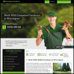 Screen shot of the Gardening Services Warrington website.