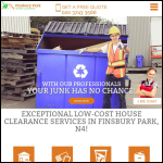 Screen shot of the House Clearance Finsbury Park Ltd website.