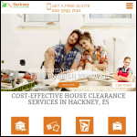 Screen shot of the House Clearance Hackney Ltd website.