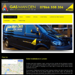 Screen shot of the Gas Man Den website.