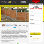 Screen shot of the Garden Fencing Leeds website.
