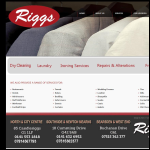Screen shot of the Riggs Dry Cleaners website.