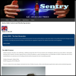 Screen shot of the Expodata Ltd (Sentry) website.
