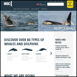 Screen shot of the Whale & Dolphin Conservation website.