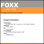 Screen shot of the Foxx Associates Ltd website.