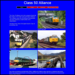 Screen shot of the Class 50 Alliance Ltd website.