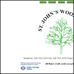Screen shot of the St. John's Wood Cars Ltd website.