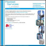 Screen shot of the Plasteel Services Ltd website.