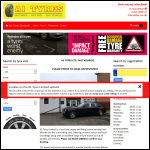 Screen shot of the A1 Tyre Services Ltd website.