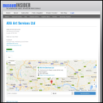 Screen shot of the Axa Art Services Ltd website.