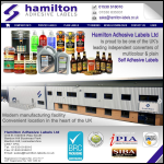 Screen shot of the Hamilton Adhesive Labels Ltd website.