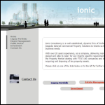 Screen shot of the Ionic Consultancy Ltd website.