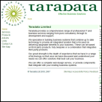Screen shot of the Taradata Ltd website.