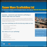 Screen shot of the Super Mare Scaffolding Ltd website.