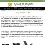 Screen shot of the L & R Saddles Ltd website.