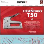 Screen shot of the Arrow Tools Ltd website.