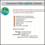 Screen shot of the Crestatex International Ltd website.