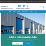 Screen shot of the Allied Industrial Roofing Services Ltd website.