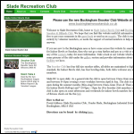 Screen shot of the The Slade Recreation Club Ltd website.