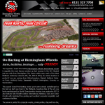 Screen shot of the Grand Prix Karting Ltd website.