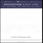 Screen shot of the Rochester's Event Hire Ltd website.