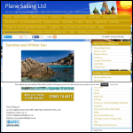 Screen shot of the Plane Sailing Ltd website.