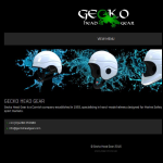 Screen shot of the Gecko Head Gear Ltd website.