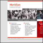 Screen shot of the Meridian Corporate Communications Ltd website.