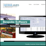 Screen shot of the George James Business Systems Ltd website.