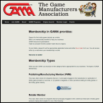 Screen shot of the Gama Support Services Ltd website.