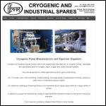 Screen shot of the Cryogenic & Industrial Spares Ltd website.