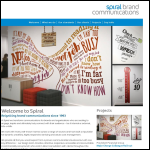 Screen shot of the Spiral Communications Ltd website.