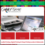 Screen shot of the Goodtime Print & Design Ltd website.