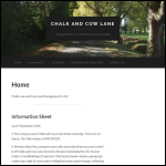 Screen shot of the Chalk Lane & Cow Lane Management Ltd website.