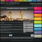 Screen shot of the May & Stephens Ltd website.