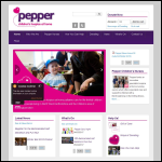 Screen shot of the The Pepper Foundation website.