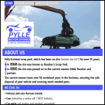 Screen shot of the Pylle Ltd website.