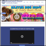 Screen shot of the Beaumond House Community Hospice website.