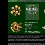 Screen shot of the Moore Ingredients Ltd website.