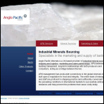 Screen shot of the Anglo Pacific Minerals Ltd website.