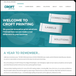 Screen shot of the Croft Printing Ltd website.
