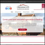 Screen shot of the Underwood Construction Ltd website.