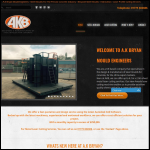 Screen shot of the A.K. Bryan Mould Engineers Ltd website.