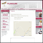 Screen shot of the Plansure Developments Ltd website.